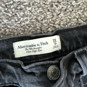 Abercrombie and Fitch Ripped Black Jeans
